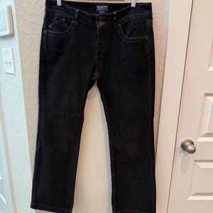 Vintage Polo Wendy Jean Black Courduroy Mid Rise Zip Fly Bootcut Size 12x32